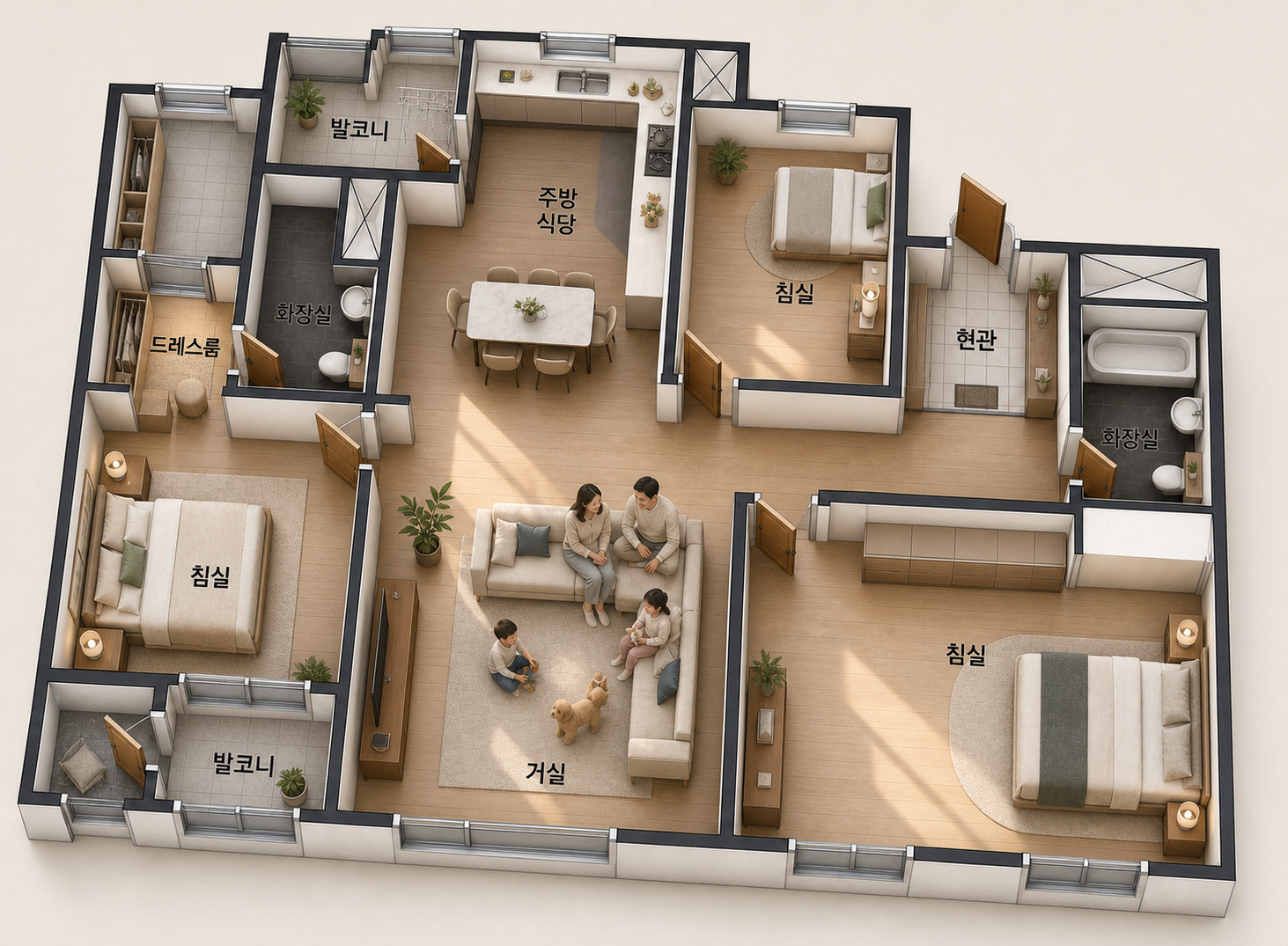 AI 생활형 3D 평면도